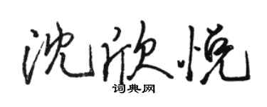骆恒光沈欣悦行书个性签名怎么写