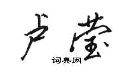 骆恒光卢莹行书个性签名怎么写