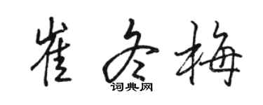 骆恒光崔冬梅行书个性签名怎么写