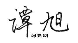 骆恒光谭旭行书个性签名怎么写