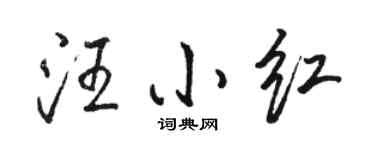 骆恒光汪小红行书个性签名怎么写
