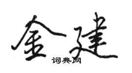 骆恒光金建行书个性签名怎么写