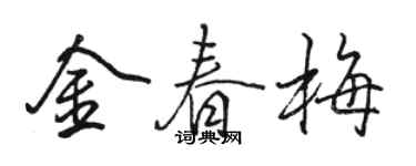 骆恒光金春梅行书个性签名怎么写