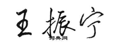骆恒光王振宁行书个性签名怎么写
