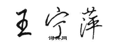 骆恒光王宁萍行书个性签名怎么写