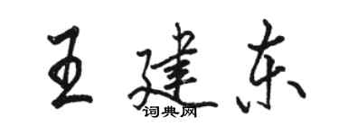 骆恒光王建东行书个性签名怎么写