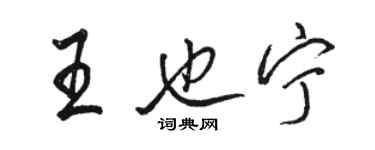 骆恒光王也宁行书个性签名怎么写