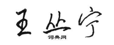 骆恒光王丛宁行书个性签名怎么写