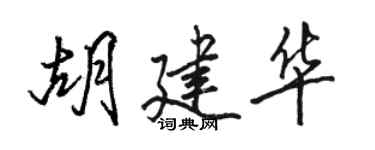 骆恒光胡建华行书个性签名怎么写
