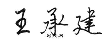 骆恒光王承建行书个性签名怎么写