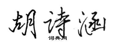 骆恒光胡诗涵行书个性签名怎么写
