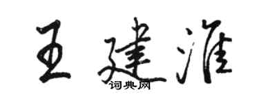 骆恒光王建淮行书个性签名怎么写