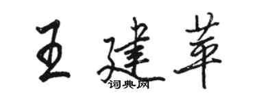 骆恒光王建苹行书个性签名怎么写