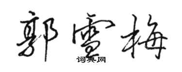 骆恒光郭雪梅行书个性签名怎么写