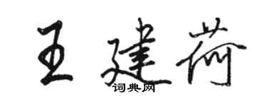 骆恒光王建荷行书个性签名怎么写
