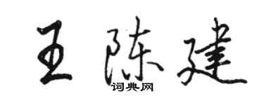 骆恒光王陈建行书个性签名怎么写