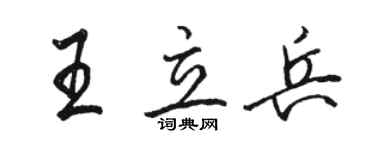 骆恒光王立兵行书个性签名怎么写