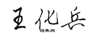 骆恒光王化兵行书个性签名怎么写