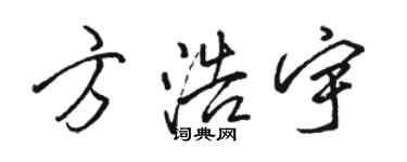 骆恒光方浩宇行书个性签名怎么写