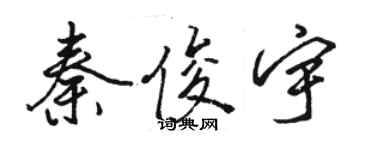 骆恒光秦俊宇行书个性签名怎么写