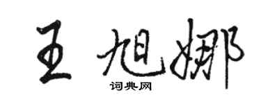 骆恒光王旭娜行书个性签名怎么写