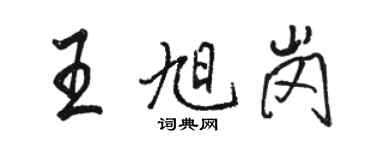骆恒光王旭岗行书个性签名怎么写