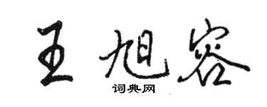 骆恒光王旭容行书个性签名怎么写
