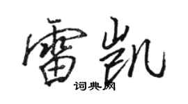 骆恒光雷凯行书个性签名怎么写