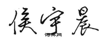 骆恒光侯宇晨行书个性签名怎么写