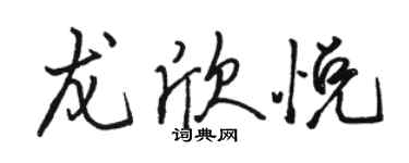 骆恒光龙欣悦行书个性签名怎么写