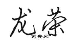 骆恒光龙荣行书个性签名怎么写