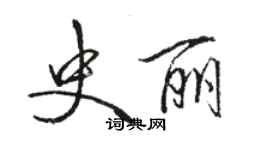 骆恒光史丽行书个性签名怎么写