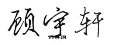 骆恒光顾宇轩行书个性签名怎么写