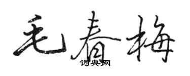 骆恒光毛春梅行书个性签名怎么写