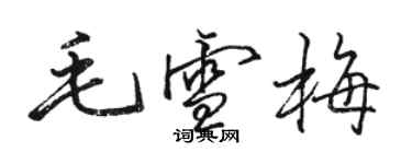 骆恒光毛雪梅行书个性签名怎么写