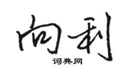 骆恒光向利行书个性签名怎么写