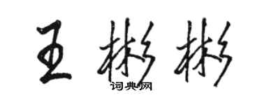骆恒光王彬彬行书个性签名怎么写