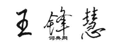 骆恒光王锋慧行书个性签名怎么写
