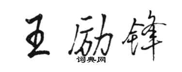 骆恒光王励锋行书个性签名怎么写