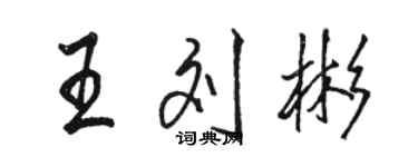 骆恒光王刘彬行书个性签名怎么写