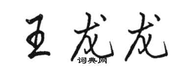 骆恒光王龙龙行书个性签名怎么写