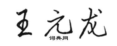 骆恒光王元龙行书个性签名怎么写
