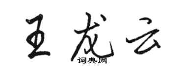 骆恒光王龙云行书个性签名怎么写