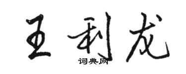 骆恒光王利龙行书个性签名怎么写