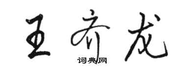 骆恒光王齐龙行书个性签名怎么写