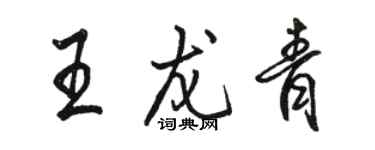 骆恒光王龙青行书个性签名怎么写