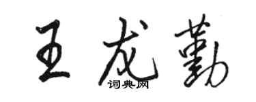 骆恒光王龙勤行书个性签名怎么写