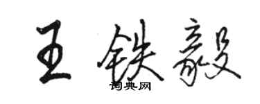 骆恒光王铁毅行书个性签名怎么写