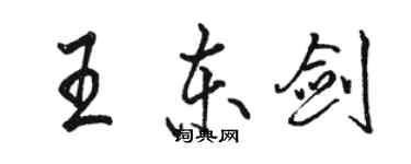骆恒光王东剑行书个性签名怎么写