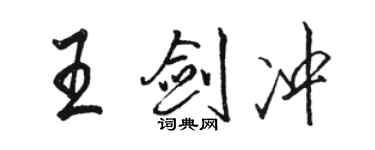 骆恒光王剑冲行书个性签名怎么写